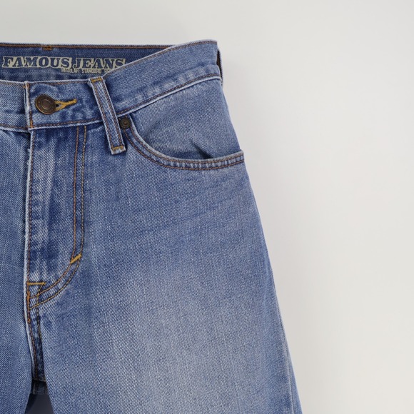 Old Navy Famous Jeans Mens Size 28x30 Blue Light Wash Denim Straight Leg Pockets - Picture 5 of 7